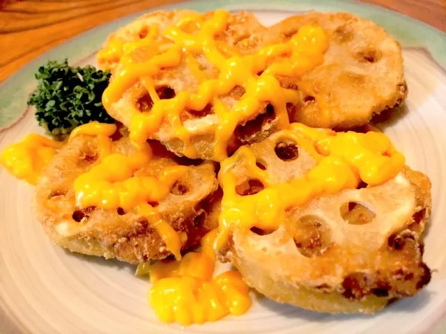 チーズソースのれんこん