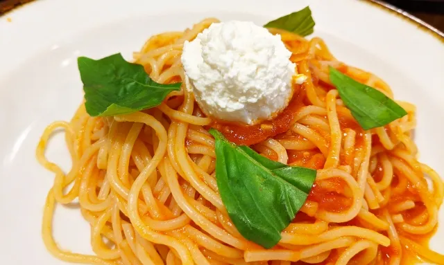 リコッタチーズのパスタ