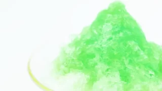 かき氷のメロン味