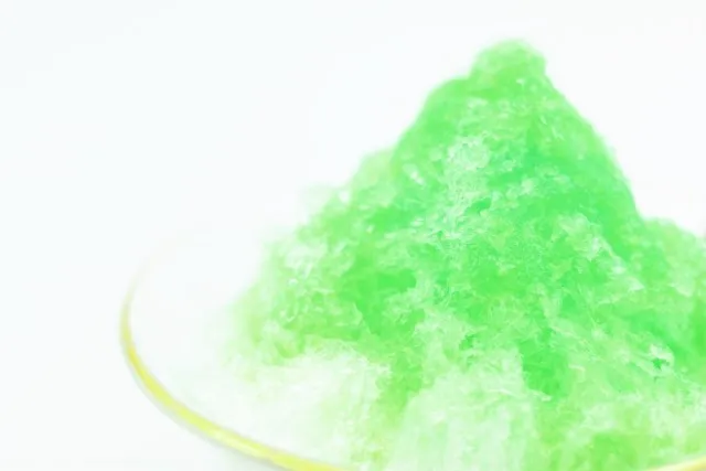 かき氷のメロン味